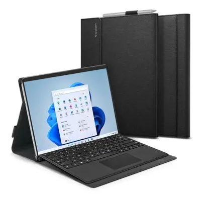 Pouzdro na notebook Spigen Stand Folio Black Microsoft Surface Pro 8/9