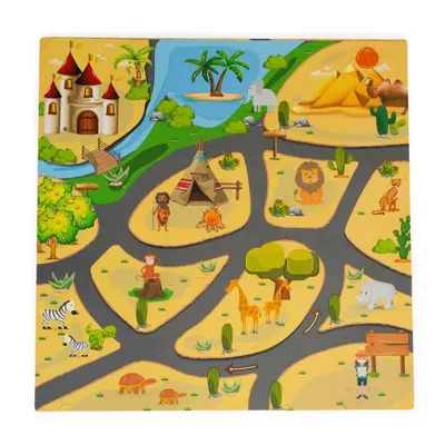 ECOTOYS Pěnové puzzle Safari s okraji