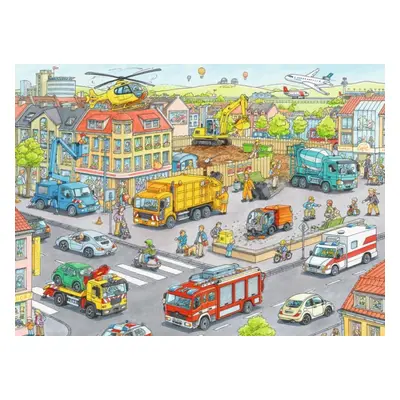 RAVENSBURGER Puzzle Auta ve městě XXL 100 dílků