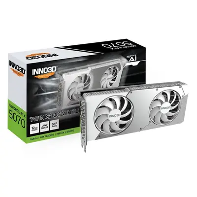 INNO3D GeForce RTX 5070 Twin X2 OC 12G WHITE N50702-12D7X-195064W