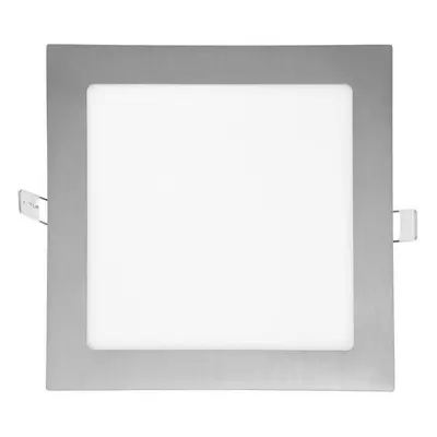 LED světlo EMOS LED podhledové svítidlo NEXXO stříbrné, 17,5 x 17,5 cm, 12,5 W, teplá/neutrální 