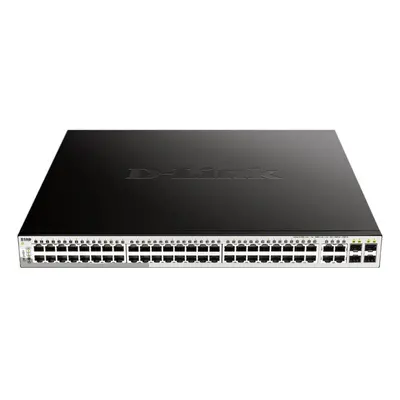 D-Link DGS-1210-52MP L2/L3 Smart+ PoE switch, 48x GbE PoE+, 4x RJ45/SFP, PoE 370W