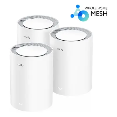 WiFi systém CUDY AX3000 Wi-Fi 6 Mesh 2,5Gb Solution, bílý (3-pack)