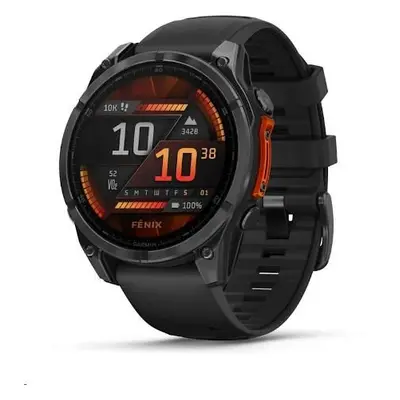 Chytré hodinky Garmin Fenix 8 47mm AMOLED Slate Gray Steel/Black Band