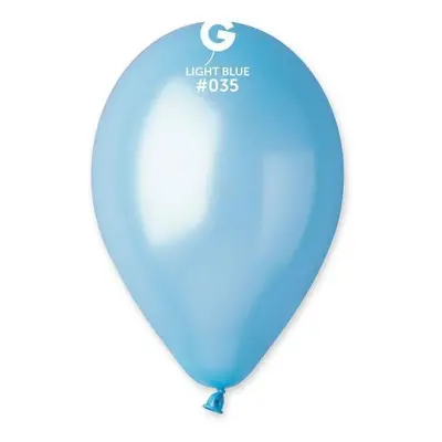 SMART BALLOONS metalické 100 ks světle modrý 26 cm