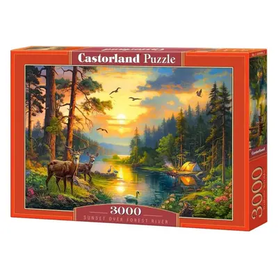 CASTORLAND Puzzle Západ slunce nad řekou 3000 dílků