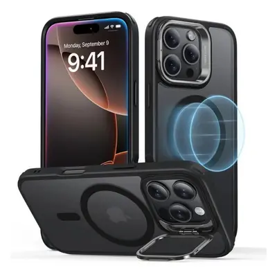 ESR Classic Hybrid Case with Stash Stand (HaloLock), Compatible with iPhone 16 Pro Max, Frosted 