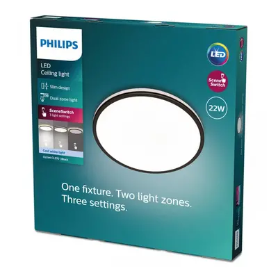 Philips 8719514432048 LED stropní svítidlo Ozziet 1x22W | 2500lm | 4000K - stmívatelné - SceneSw