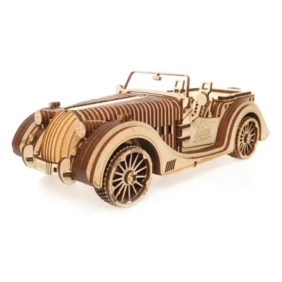 Stavebnice Ugears 3D dřevěné mechanické puzzle VM-01 Auto (roadster)