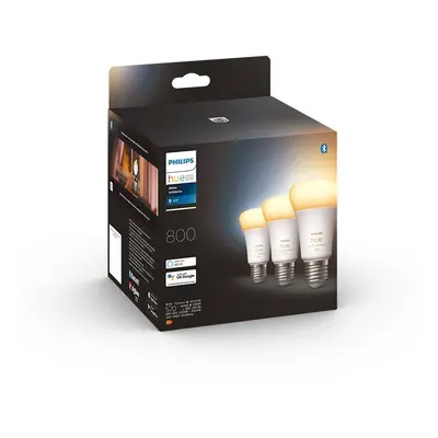 Philips Hue 8719514328266 LED žárovka 3x6W | E27 | 800lm | 2200-6500K - set 3 ks, stmívatelné, B