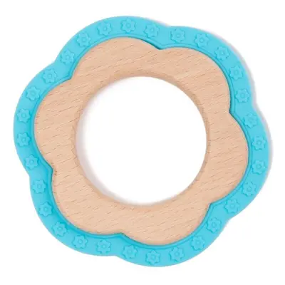 Kousátko Bo Jungle kousátko B-Teether Flower Wood Blue