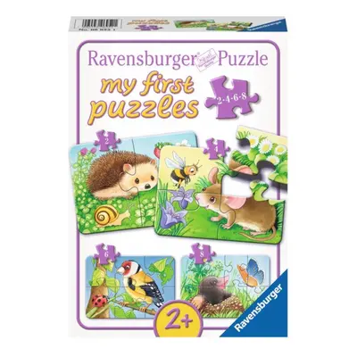 RAVENSBURGER Moje první puzzle Zvířátka v zahradě 4v1 (2,4,6,8 dílků)