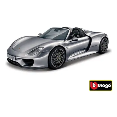 Kovový model Bburago 1:24 Porsche 918 Spyder Metallic šedá 18-21076