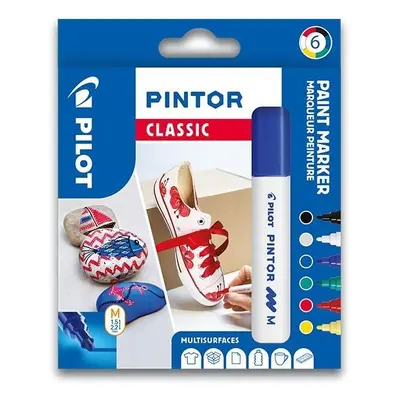 Popisovače PILOT Pintor Medium Classic, sada 6 ks