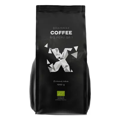 Káva BrainMax Coffee Káva Peru Grade 1 Bio, Zrno, 1 kg