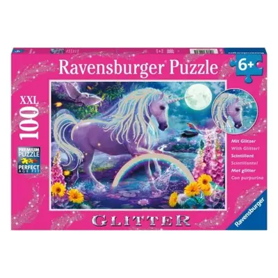 RAVENSBURGER Třpytivé puzzle Jednorožec XXL 100 dílků