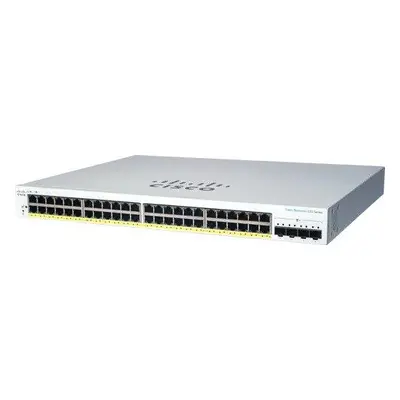 Cisco switch CBS220-48P-4X-EU (48xGbE,4xSFP+,48xPoE+,382W) - REFRESH