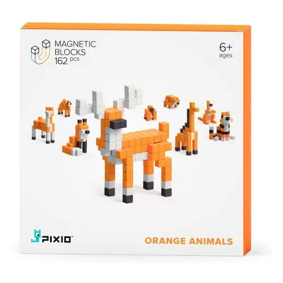 Stavebnice Pixio Orange Animals Smart magnetická