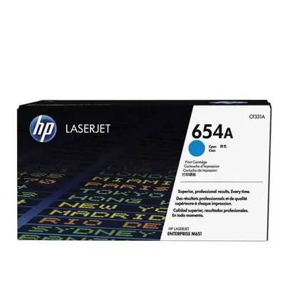 Toner HP CF331A č. 654A azurový originální