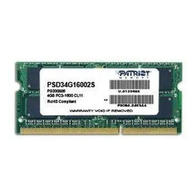 Operační paměť Patriot SO-DIMM 4GB DDR3 1600MHz CL11 Signature Line