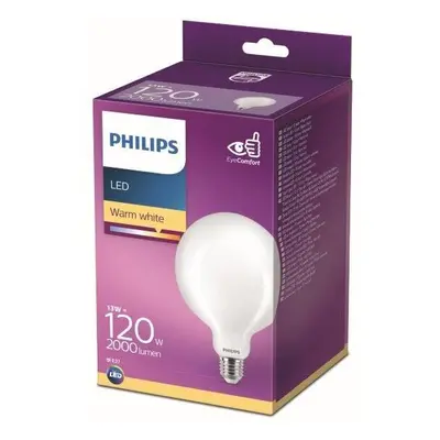 Philips 8718699764814 LED žárovka 1x13W | E27 | 2000lm | 2700K - teplá bílá, matná bílá, EyeComf