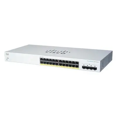 Cisco switch CBS220-24FP-4G (24xGbE,4xSFP,24xPoE+,382W) - REFRESH