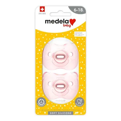 Dudlík MEDELA Baby měkký celosilikonový dudlík Girl 6–18 m, 2 ks