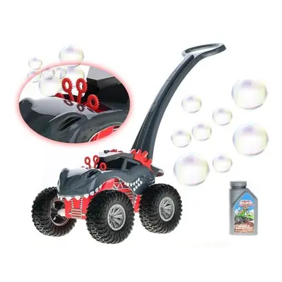 Bublifuk Auto dinosaurus monster truck s bublifukovačem na baterie s náplní černé