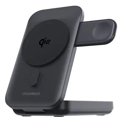 Powerbanka ChoeTech Qi2 Certified 3-in-1 magnetic charger holder with 10000mAh battery