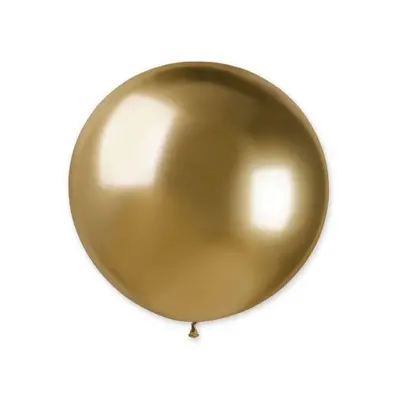 Balonky Balónky chromované 5 ks zlaté lesklé - Silvestr - 80 cm