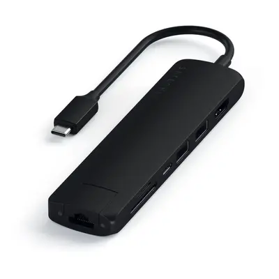 Replikátor portů Satechi Aluminium Type-C Slim Multiport (1xHDMI 4K,2x USB-A,1x SD,1x Ethernet) 