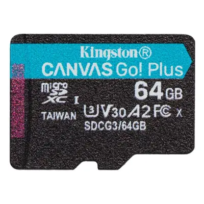 Kingston Canvas Go Plus A2/micro SDXC/64GB/170MBps/UHS-I U3 / Class 10