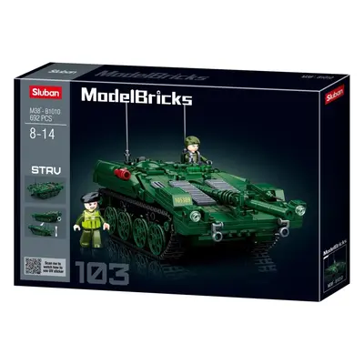 Stavebnice Sluban Model Bricks M38-B1010 STRV103 Hlavní bitevní tank