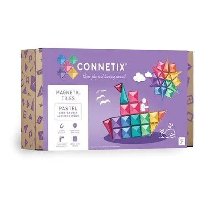 Stavebnice Connetix Tiles - Magnetická stavebnice PASTEL 64 ks