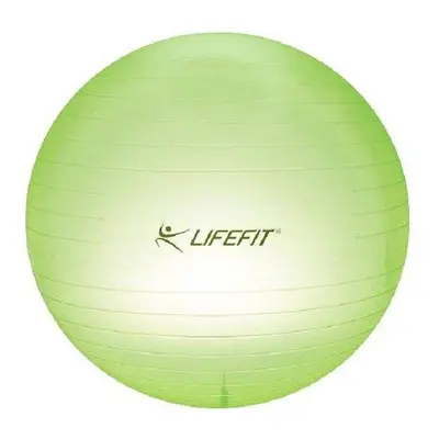 Gymnastický míč LifeFit Transparent 65 cm, sv. zelený