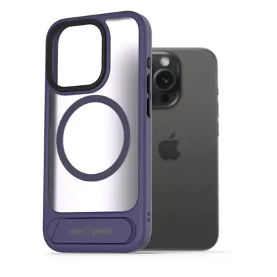 Kryt na mobil AlzaGuard Matte Case with Stand Compatible with MagSafe for iPhone 15 Pro Max fial