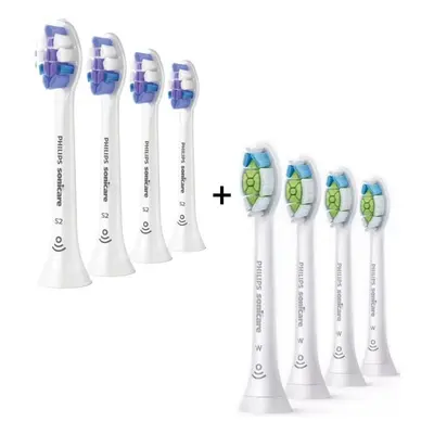 Náhradní hlavice Philips Sonicare Sensitive HX6054/10, 4 ks + Philips Sonicare W Optimal White H