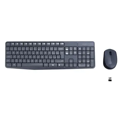 Set klávesnice a myši Logitech Wireless Combo MK235 šedý - CZ/SK