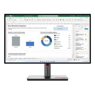 LCD monitor 27" Lenovo ThinkVision P27q-30