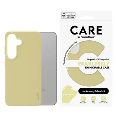 PanzerGlass CARE kryt Samsung Galaxy S25 Fearlessly zeleno-žlutý (Chardonnay) QI CRRFCOQG38388