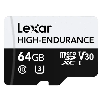 Lexar paměťová karta 64GB High-Endurance microSDHC/microSDXC™ UHS-I cards, (čtení/zápis:100/35MB