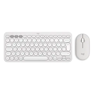 Set klávesnice a myši Logitech Pebble 2 Combo MK380s, Off-white - US INTL