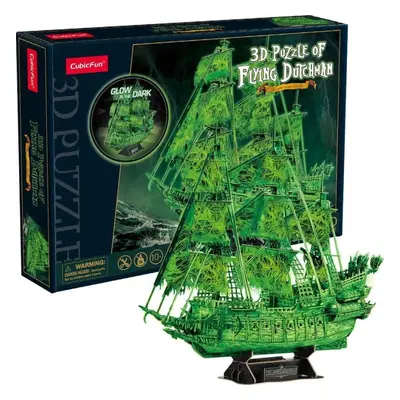 3D puzzle Cubicfun 3D puzzle Plachetnice Bludný Holanďan (svítící ve tmě) 360 dílků