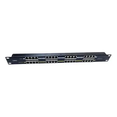 MaxLink POE panel 16 portů, 1U pro rack 19", stíněný