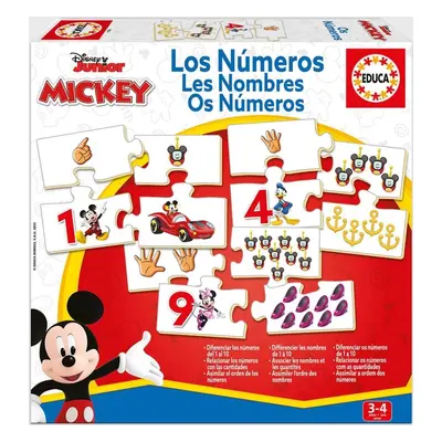 EDUCA Puzzle Mickey a přátelé: Počítání 10 × 4 dílků