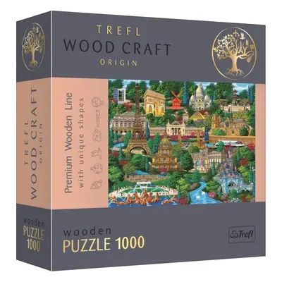 Puzzle Trefl Wood Craft Origin puzzle Slavná místa Francie 1000 dílků