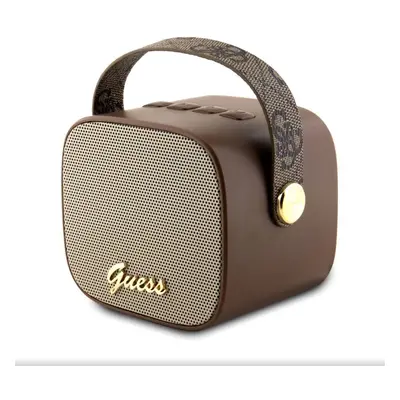 Bluetooth reproduktor Guess Mini PU 4G Strap Brown 5W