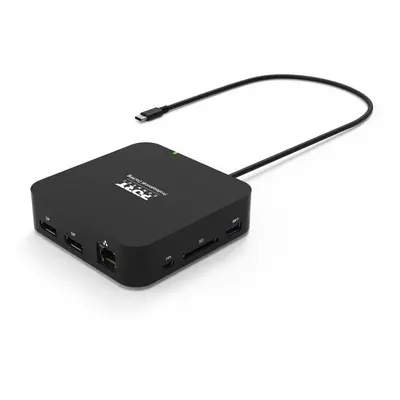 PORT CONNECT USB-C Dokovací stanice 10v1, 2x4K Display Port, 5x USB-A, USB-C 85W PD, Ethernet, S