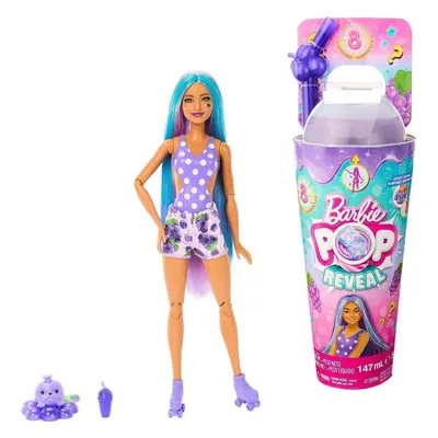 Panenka Barbie Pop Reveal Barbie šťavnaté ovoce - Hroznový koktejl