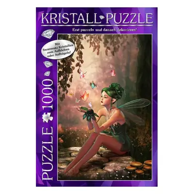 Puzzle Puzzle s drahokamy Swarovski Vílí les 1000 dílků